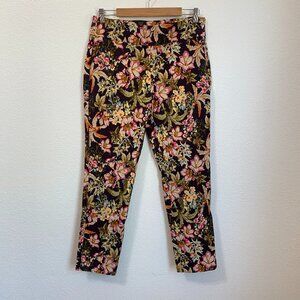 SOFT SURROUNDINGS Womens Size M Stretch Pants Floral Pattern Ankle #2EC21